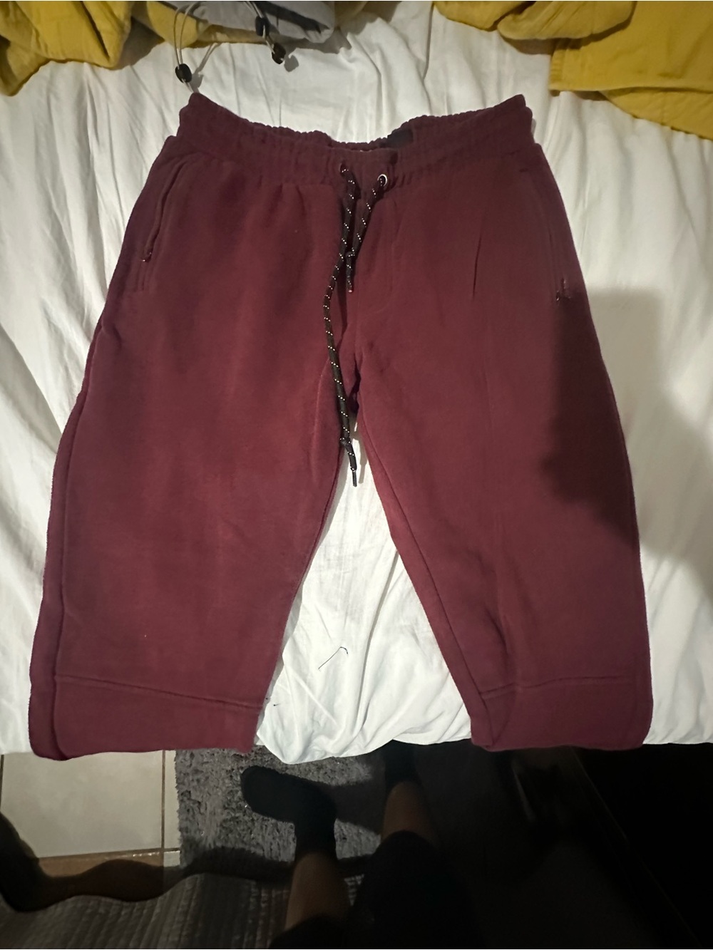 Maroon Drawstring Sweatpants